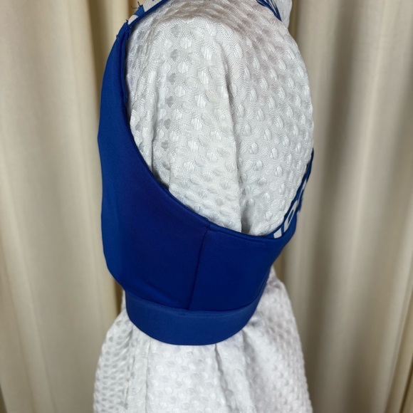 Adidas Royal Blue Sports Bra Racerback Logo Straps Athletic Workout Women S M - Picture 6 of 10